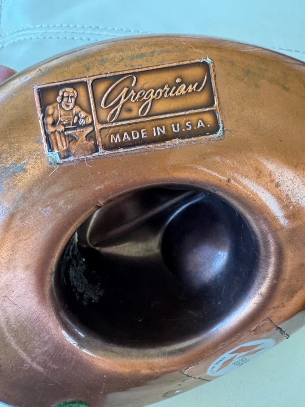 Gregorian solid copper cowboy hat ashtray - Picture 6 of 8
